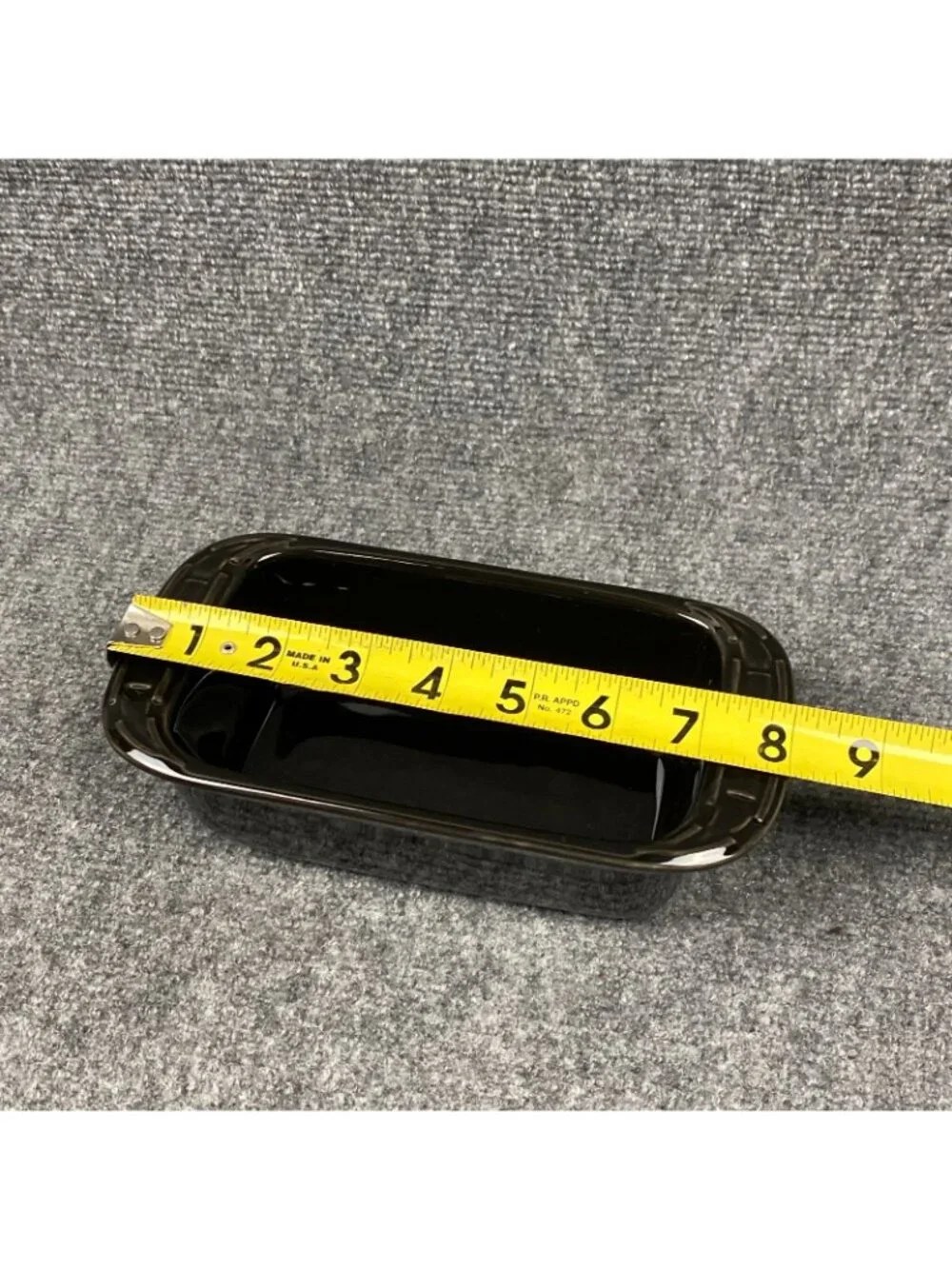 Longaberger Loaf Dish Small Ebony Woven Traditions Pottery Bread Pan New in Box